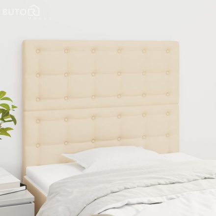 vidaXL 2 db krémszínű szövet fejtámla 100x5x78/88 cm