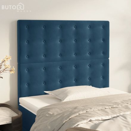 vidaXL 2 db sötétkék bársony fejtámla 80 x 5 x 78/88 cm
