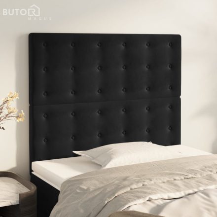 vidaXL 2 db fekete bársony fejtámla 90x5x78/88 cm