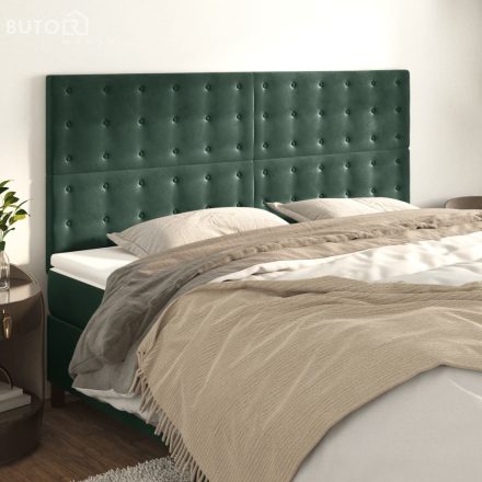 vidaXL 4 db sötétzöld bársony fejtámla 80 x 5 x 78/88 cm