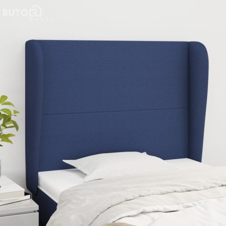 vidaXL kék szövet fejtámla szárnyakkal 83 x 23 x 118/128 cm