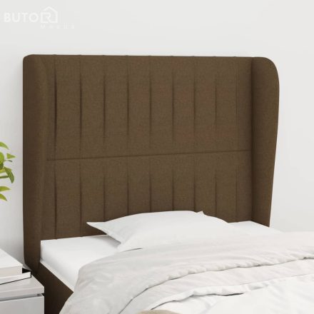vidaXL sötétbarna szövet fejtámla szárnyakkal 103 x 23 x 118/128 cm