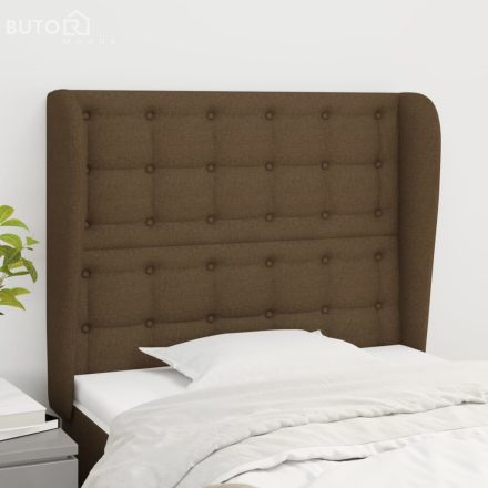 vidaXL sötétbarna szövet fejtámla szárnyakkal 93 x 23 x 118/128 cm