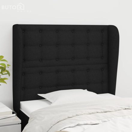 vidaXL fekete szövet fejtámla szárnyakkal 103 x 23 x 118/128 cm