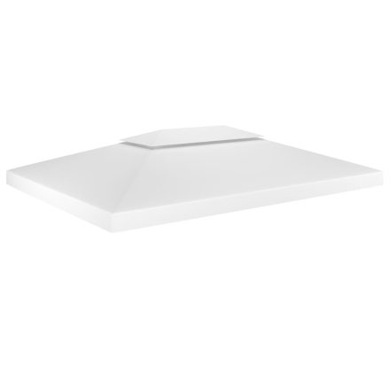 vidaXL fehér kétszintes pavilon-tetőponyva 310 g/m² 4 x 3 m