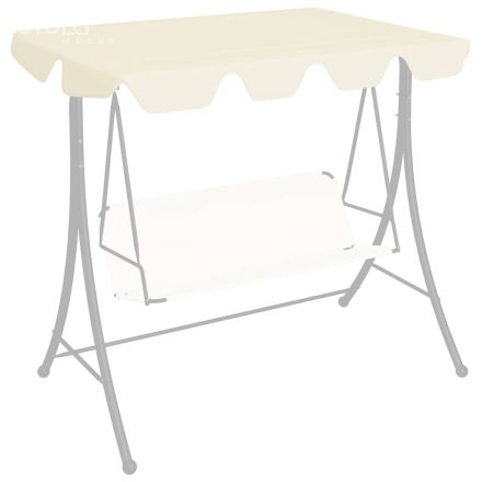 vidaXL krémszínű csere ponyva kerti hintaágyhoz 188/168 x 145/110 cm