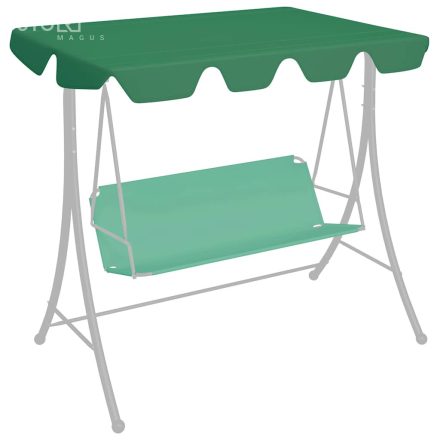 vidaXL zöld csere ponyva kerti hintaágyhoz 188/168 x 145/110 cm