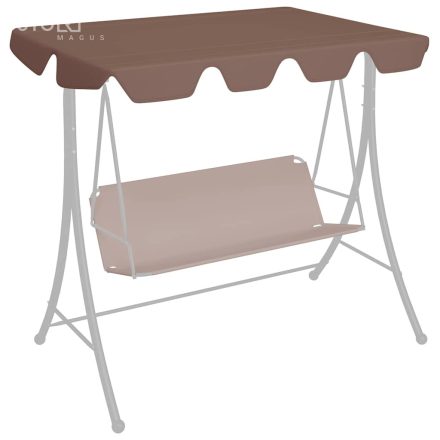 vidaXL barna csere ponyva kerti hintaágyhoz 188/168 x 145/110 cm