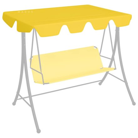 vidaXL sárga csere ponyva kerti hintaágyhoz 150/130 x 105/70 cm