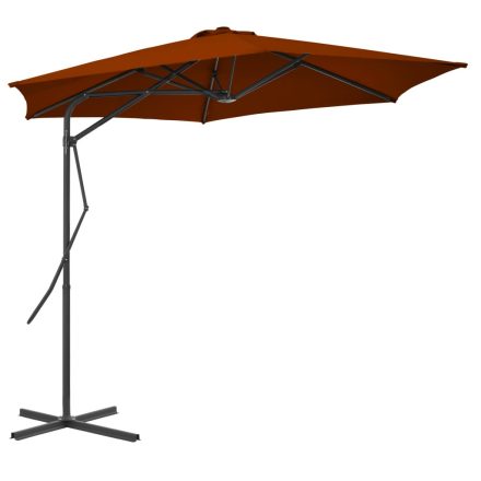vidaXL terrakotta kültéri napernyő acélrúddal 300 x 230 cm 