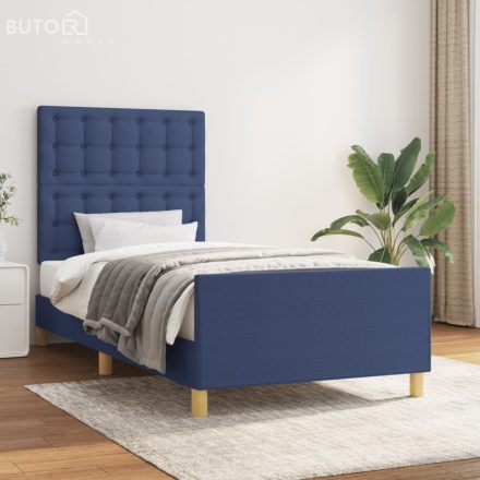 vidaXL ágykeret matrac nélkül 90x200 cm kék szövet