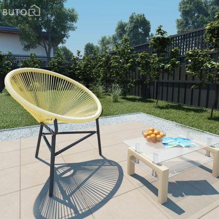 vidaXL bézs polyrattan kerti Acapulco szék