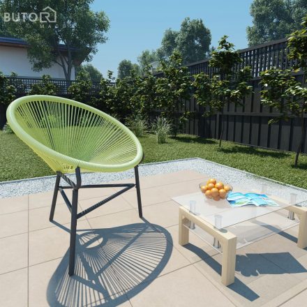 vidaXL zöld polyrattan kerti Acapulco szék