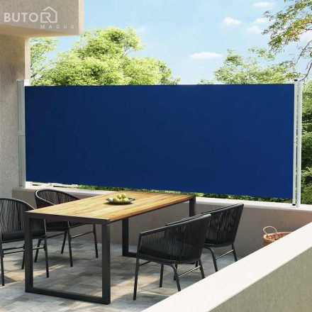 vidaXL kék behúzható oldalsó terasz-napellenző 600 x 160 cm