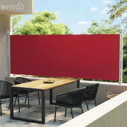 vidaXL piros behúzható oldalsó terasz-napellenző 600 x 160 cm