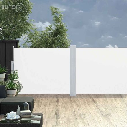 vidaXL krémszínű kihúzható oldalsó terasz-napellenző 170 x 1200 cm