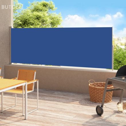 vidaXL kék behúzható oldalsó terasznapellenző 220 x 500 cm