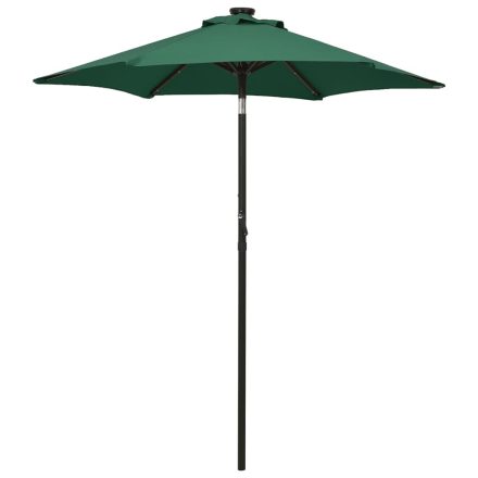 vidaXL zöld alumínium napernyő LED-világítással 200 x 211 cm