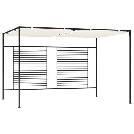 vidaXL krémszínű pavilon behúzható tetővel 3 x 4 x 2,3 m 180 g/m²