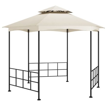 vidaXL krémszínű pavilon oldalfalakkal 3,1 x 2,7 m 