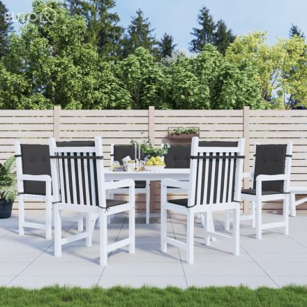 vidaXL 6 db fekete oxford szövet háttámlás székpárna 100x50x3 cm