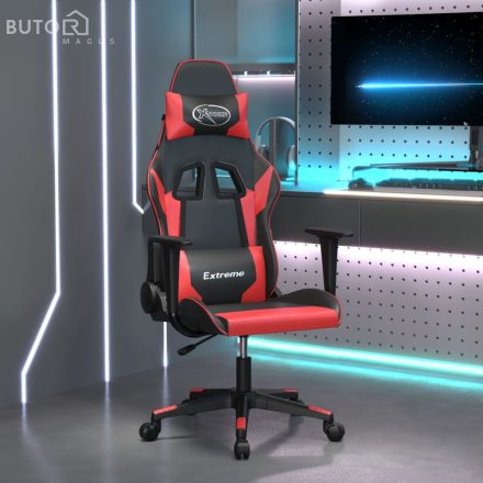 vidaXL fekete és piros műbőr játékszék