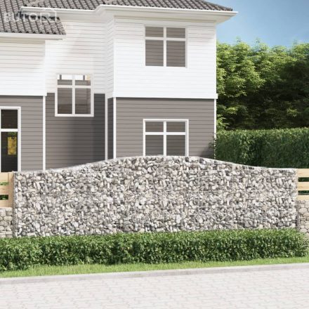 vidaXL 20 db íves horganyzott vas gabion kosár 400x30x120/140 cm