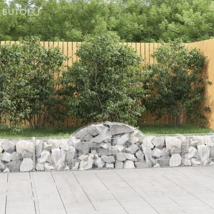 vidaXL 13 db íves horganyzott vas gabion kosár 200x30x40/60 cm