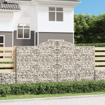 vidaXL 20 db íves horganyzott vas gabion kosár 300x50x160/180 cm