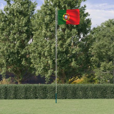 vidaXL alumínium portugál zászló és rúd 6,23 m
