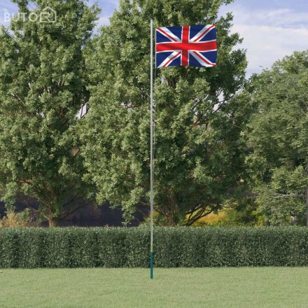 vidaXL alumínium brit zászló és rúd 6,23 m