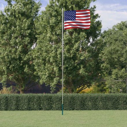 vidaXL alumínium amerikai zászló és rúd 6,23 m