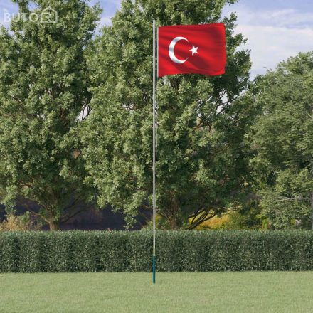 vidaXL alumínium török zászló és rúd 6,23 m