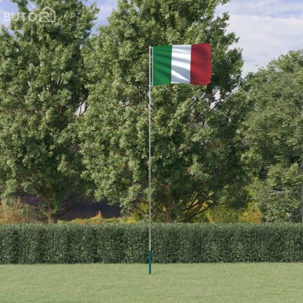 vidaXL olasz alumínium zászló és rúd 5,55 m