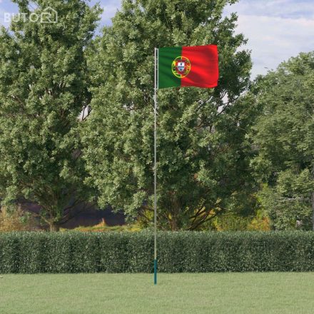 vidaXL portugál alumínium zászló és rúd 5,55 m