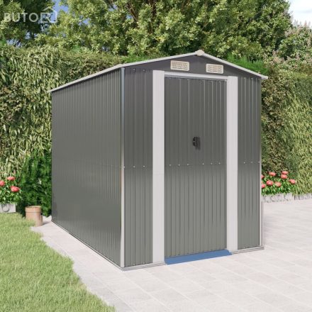 vidaXL világosszürke horganyzott acél kerti fészer 192 x 274 x 223 cm