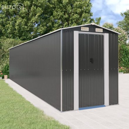 vidaXL antracitszürke horganyzott acél kerti fészer 192 x 855 x 223 cm