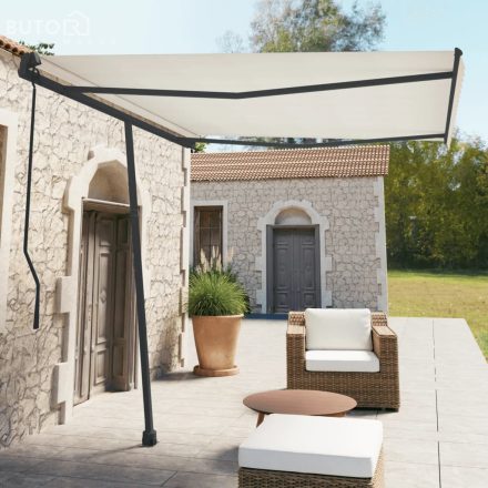 vidaXL antracitszürke vas napellenzőrúdszett 300 x 245 cm 