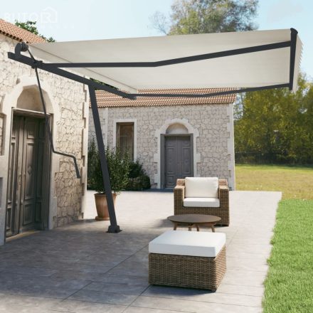 vidaXL antracitszürke vas napellenzőrúdszett 450 x 245 cm 