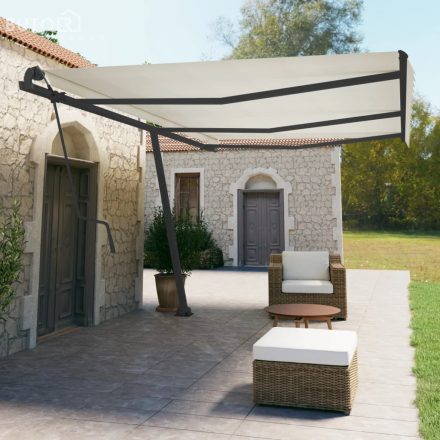 vidaXL antracitszürke vas napellenző rúd szett 600x245 cm 
