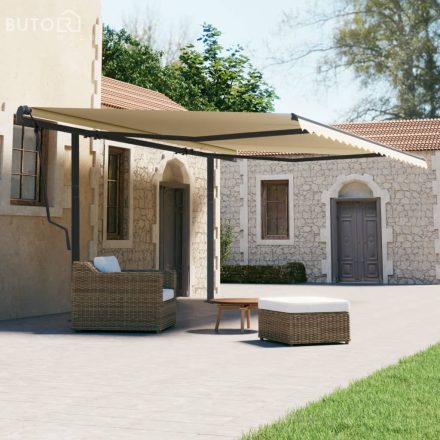 vidaXL antracitszürke vas napellenzőrúdszett 600 x 245 cm 