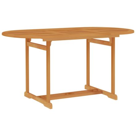 vidaXL tömör tíkfa kerti asztal 150 x 90 x 75 cm