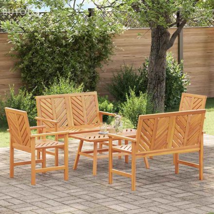 vidaXL Kerti lounge szett 3 pcs Barna Tömör akácfa