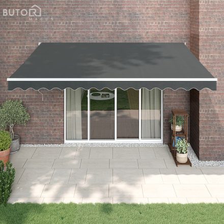 vidaXL antracitszürke automata behúzható napellenző 4,5 x 3 m