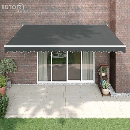 vidaXL antracitszürke automata behúzható napellenző 4,5 x 3 m