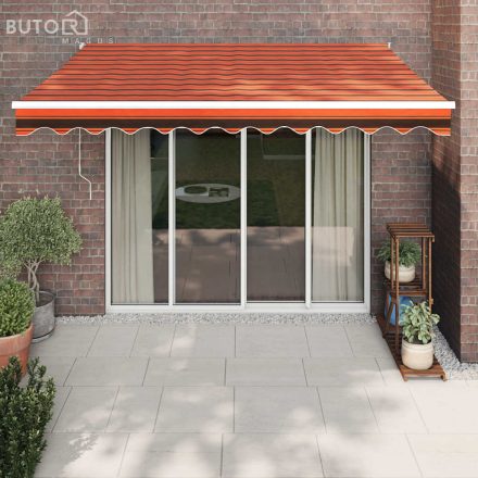 vidaXL narancssárga-barna automata behúzható napellenző 3 x 2,5 m