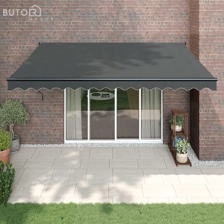 vidaXL antracitszürke automata behúzható napellenző 4 x 3 m