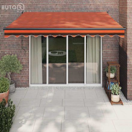 vidaXL narancssárga-barna automata behúzható napellenző 3 x 2,5 m