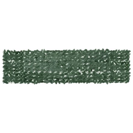 vidaXL sötétzöld leveles erkélyparaván 300 x 75 cm