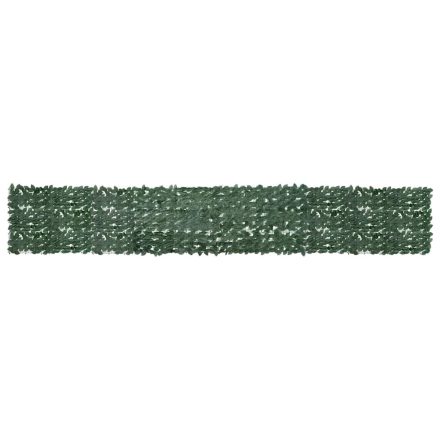 vidaXL sötétzöld leveles erkélyparaván 500 x 75 cm